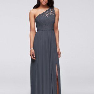 David's Bridal bridesmaid lace dress F17063